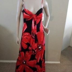 Maggy London Tropical Floral Print Dress Size 10